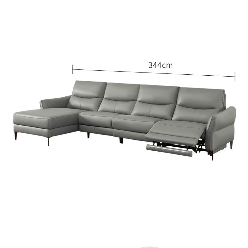 KUKA #6160 3-Seater Zero Wall Top Grain Leather Electric Recliner Sofa (Factory Direct) picket and rail