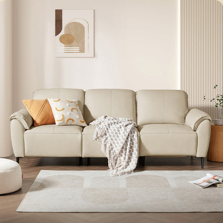 KUKA #6175 3-Seater Zero Wall Top Grain Leather Electric Recliner Sofa (Factory Direct) picket and rail