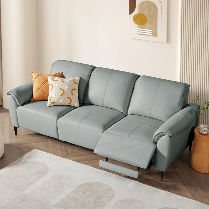 KUKA #6175 3-Seater Zero Wall Top Grain Leather Electric Recliner Sofa (Factory Direct) picket and rail