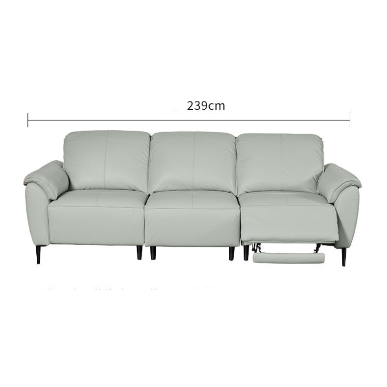 KUKA #6175 3-Seater Zero Wall Top Grain Leather Electric Recliner Sofa (Factory Direct) picket and rail