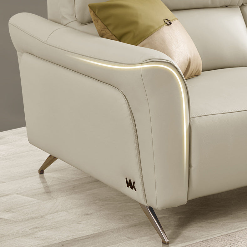 KUKA #6183 3-Seater Zero Wall Top Grain Leather Electric Recliner Sofa (Factory Direct) picket and rail