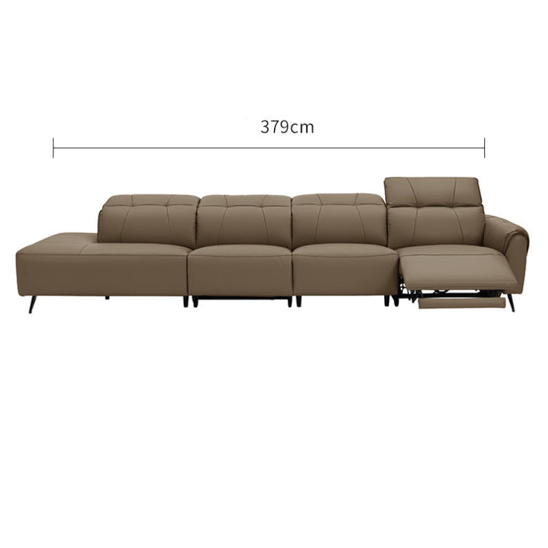 KUKA #6185 3-Seater Zero Wall Top Grain Leather Electric Recliner Sofa (Factory Direct) picket and rail