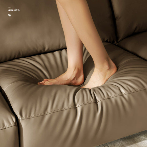 KUKA #6189 3-Seater Zero Wall Top Grain Leather Electric Recliner Sofa (Factory Direct) picket and rail