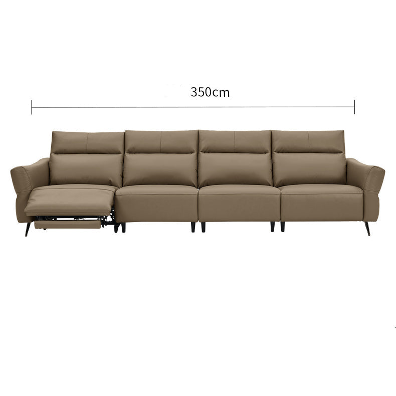 KUKA #6189 3-Seater Zero Wall Top Grain Leather Electric Recliner Sofa (Factory Direct) picket and rail