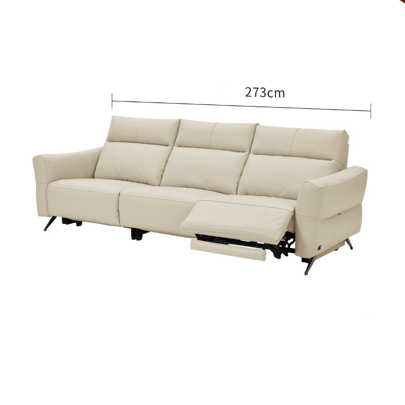KUKA #6189 3-Seater Zero Wall Top Grain Leather Electric Recliner Sofa (Factory Direct) picket and rail