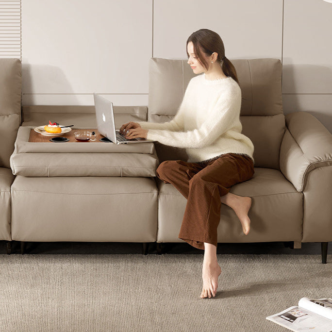 KUKA #6196 3-Seater Zero Wall Top Grain Leather Electric Recliner Sofa (Factory Direct) picket and rail