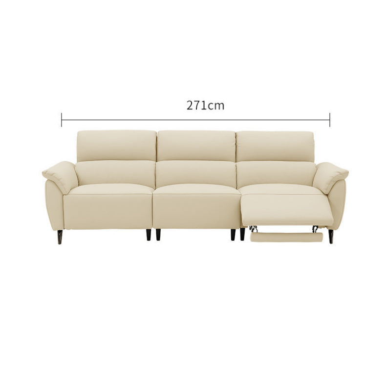 KUKA #6197 3-Seater Zero Wall Top Grain Leather Electric Recliner Sofa (Factory Direct) picket and rail