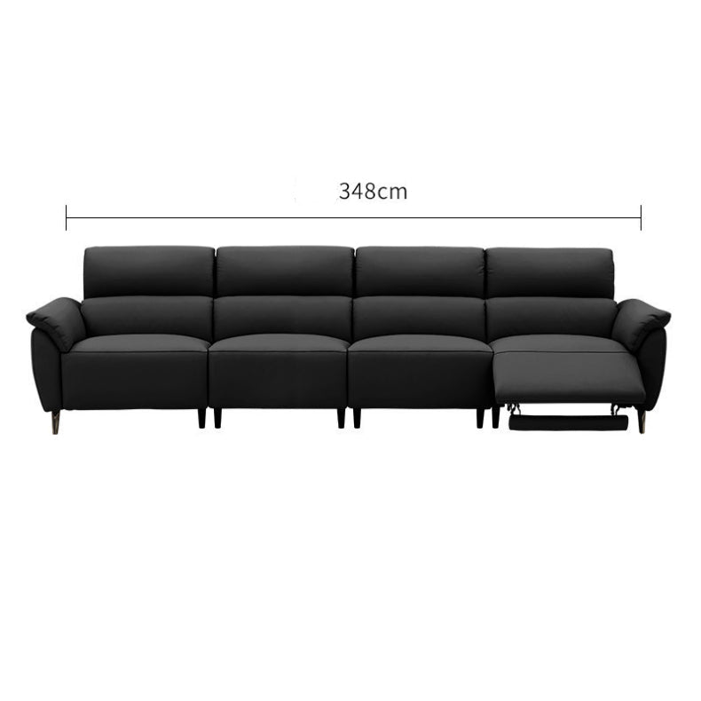 KUKA #6197 3-Seater Zero Wall Top Grain Leather Electric Recliner Sofa (Factory Direct) picket and rail