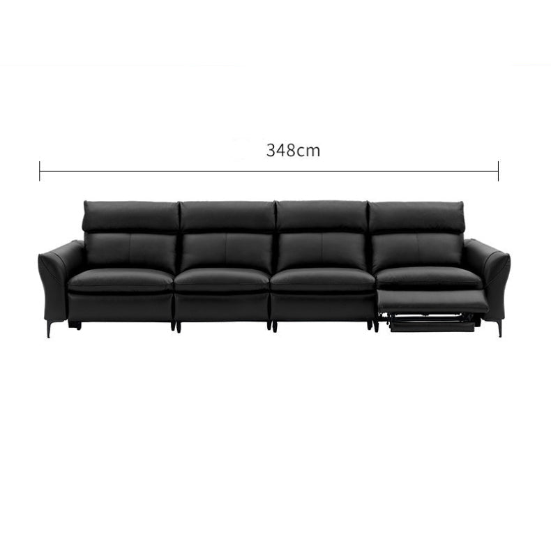KUKA #6205 3-Seater Zero Wall Top Grain Leather Electric Recliner Sofa (Factory Direct) picket and rail