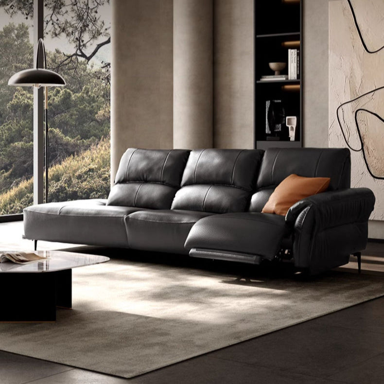 KUKA #6219 3-Seater Length 2.7m Zero Wall Top Grain Leather Electric Recliner Daybed Sofa (Factory Direct) picket and rail