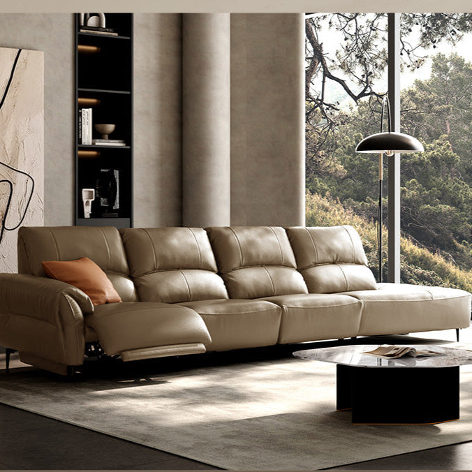 KUKA #6219 3-Seater Length 2.7m Zero Wall Top Grain Leather Electric Recliner Daybed Sofa (Factory Direct) picket and rail