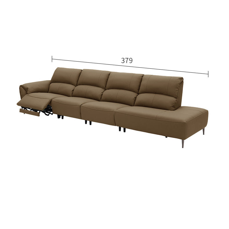 KUKA #6219 3-Seater Length 2.7m Zero Wall Top Grain Leather Electric Recliner Daybed Sofa (Factory Direct) picket and rail