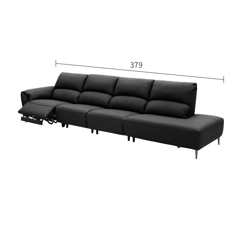 KUKA #6219 3-Seater Length 2.7m Zero Wall Top Grain Leather Electric Recliner Daybed Sofa (Factory Direct) picket and rail