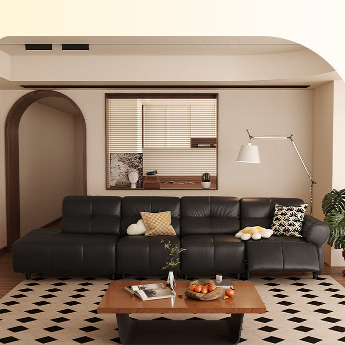 KUKA #6228 3-Seater Length 2.85m Top Grain Leather Electric Recliner Daybed Sofa (Factory Direct) picket and rail