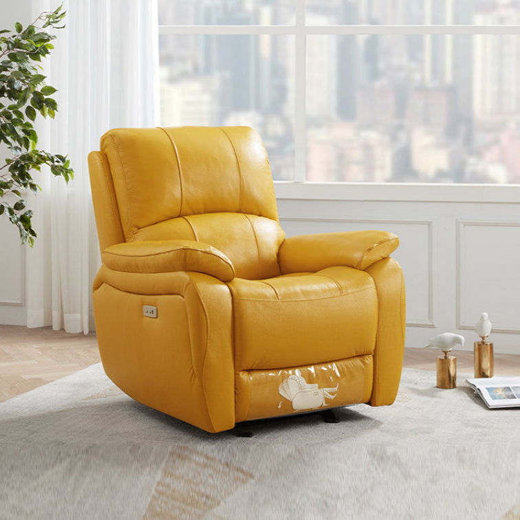 KUKA #A006 1-Seater Minimalist Design Top Grain Leather Electric Rocking Recliner (Factory Direct) picket and rail