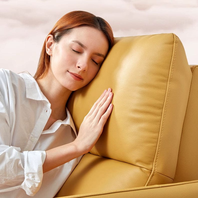 KUKA #A027 1-Seater Minimalist Design Top Grain Leather Electric Recliner (Factory Direct) picket and rail