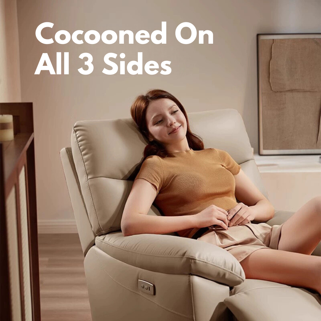 KUKA #A062 1-Seater Performance Leather Electric Recliner Sofa with Rocking Function (Factory Direct) picket and rail