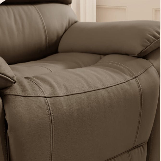 KUKA #A066 1-Seater Minimalist Design Top Grain Leather Electric Rocking Recliner (Factory Direct) picket and rail