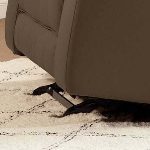 KUKA #A066 1-Seater Minimalist Design Top Grain Leather Electric Rocking Recliner (Factory Direct) picket and rail