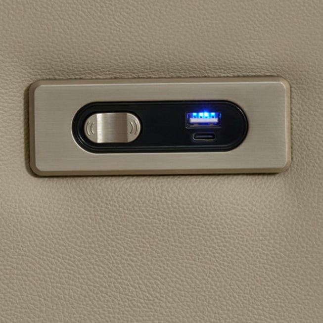 KUKA #A090 1-Seater Minimalist Design Top Grain Leather Electric Recliner (Factory Direct) picket and rail