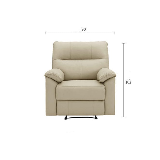 KUKA #A090 1-Seater Minimalist Design Top Grain Leather Electric Recliner (Factory Direct) picket and rail