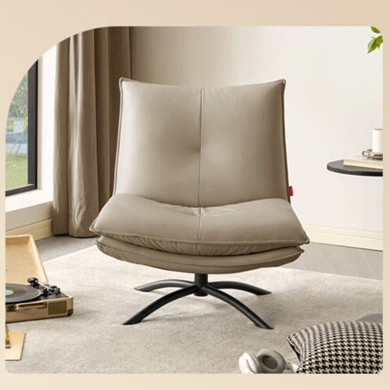 KUKA #A623 1-Seater Minimalist Design Top Grain Leather Swivel Chair (Factory Direct) picket and rail