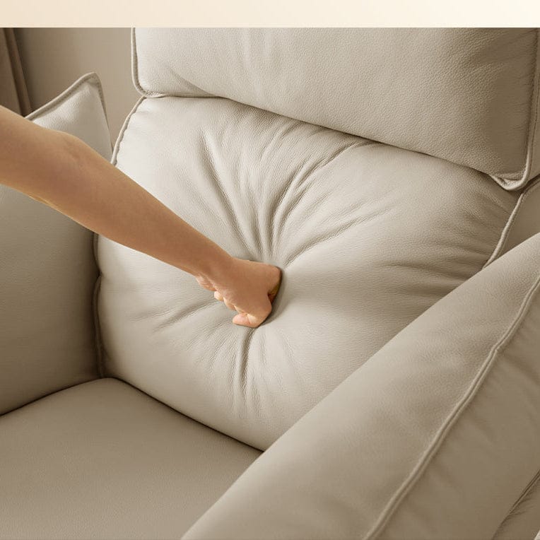 KUKA #A623 1-Seater Minimalist Design Top Grain Leather Swivel Chair (Factory Direct) picket and rail