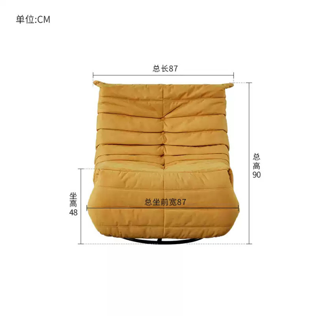 KUKA #A637 1-Seater Lazy Caterpillar Chair Performance Leather Manual Recliner Sofa (Factory Direct) picket and rail