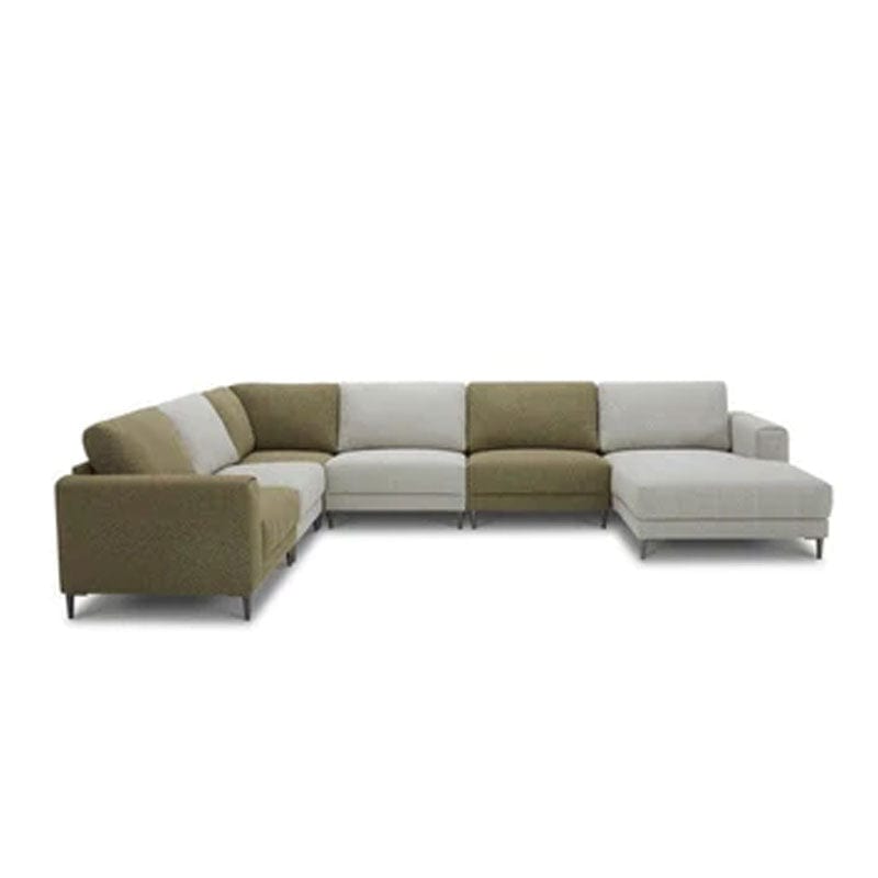 KUKA #KF.2179B Modular Fabric Sofa (Fabric C) (I) picket and rail