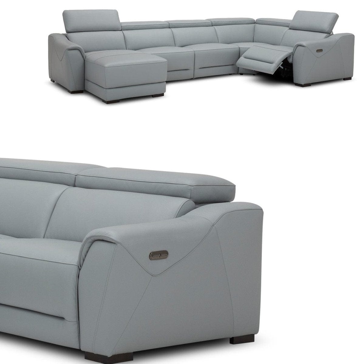 KUKA KM.5082 Full Leather Modular Recliner Sofa (Modular) (M Series) (I) picket and rail