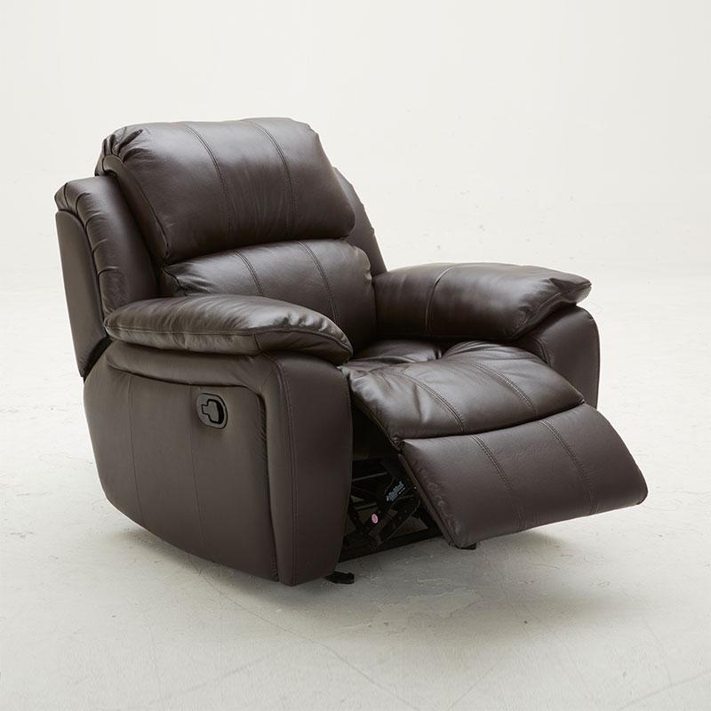 KUKA KS-#1238 Top-Grain Leather 1-Seater/3-Seater Recliner Sofa (Color: M5652) picket and rail