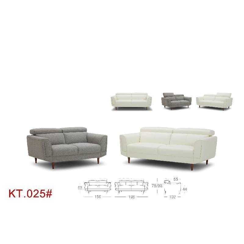 KUKA KT.025 Fabric L Shaped Sofa (Fabric B) (I) picket and rail