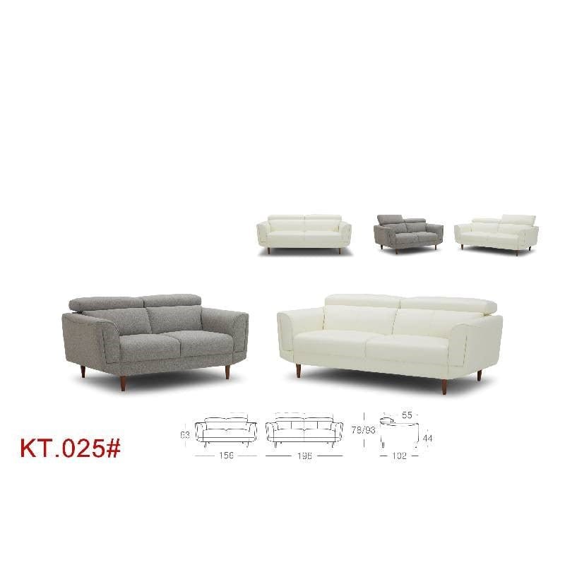 KUKA KT.025 Leather Sofa (2/3-Seater) (M Series) (I) picket and rail