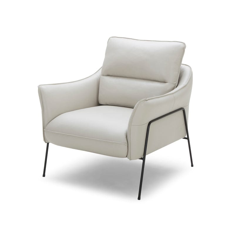 KUKA Lounge Arm Chair A1182 - Full Top Grain Leather/Fabric picket and rail