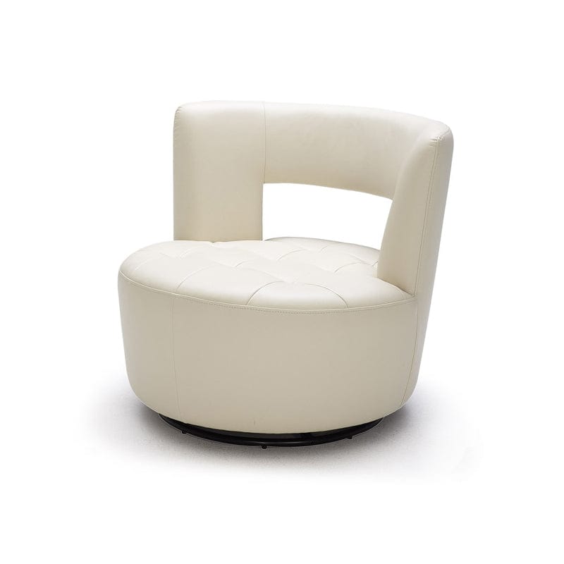 KUKA Lounge Swivel Chair A737 Full Top Grain Leather/Fabric Picket