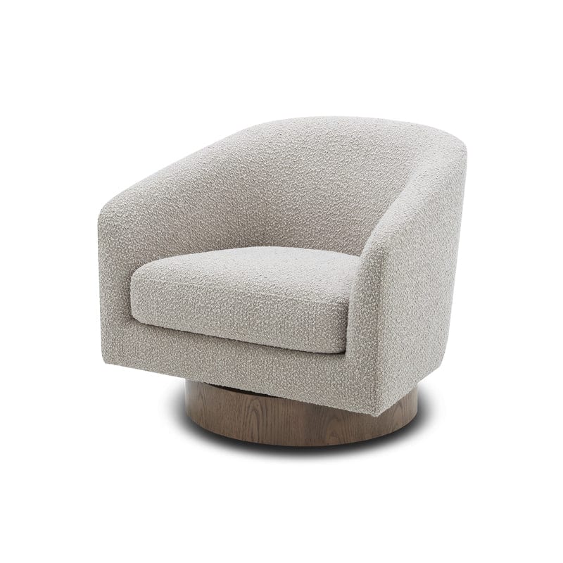 KUKA Lounge Swivel Chair KF.A1079B - Full Top Grain Leather/Fabric picket and rail