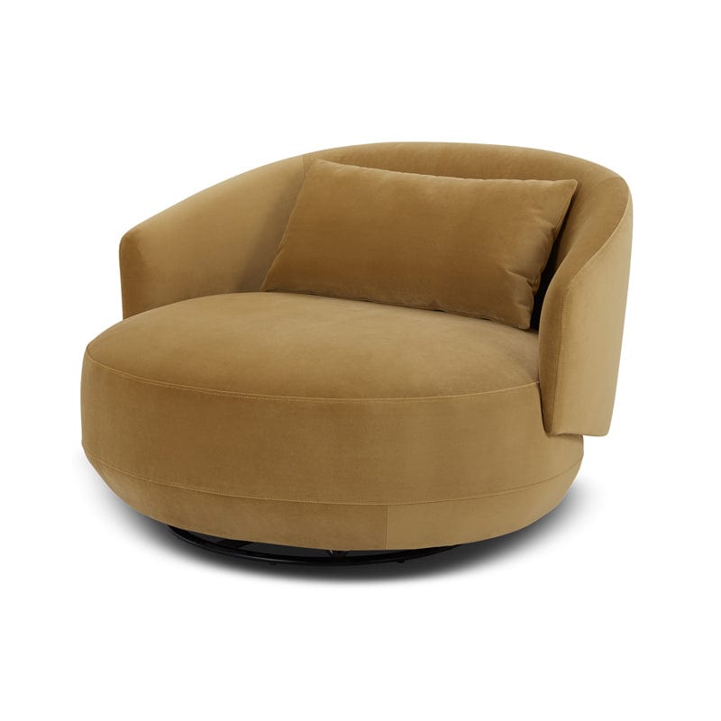 KUKA Lounge Swivel Chair KF.A1095 - Fabric picket and rail