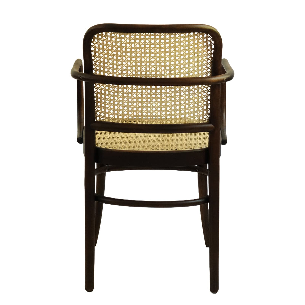Kyoto Armchair (CH81B) Vintage Woven Cane Solid Wood American Beech Bentwood Armchair - Walnut/Oak/Black picket and rail