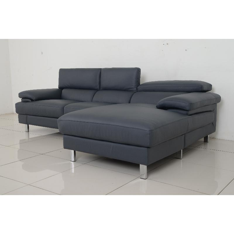 L-Shaped Leather Americana Sofa #5253 (LRM/PVC-7259) picket and rail