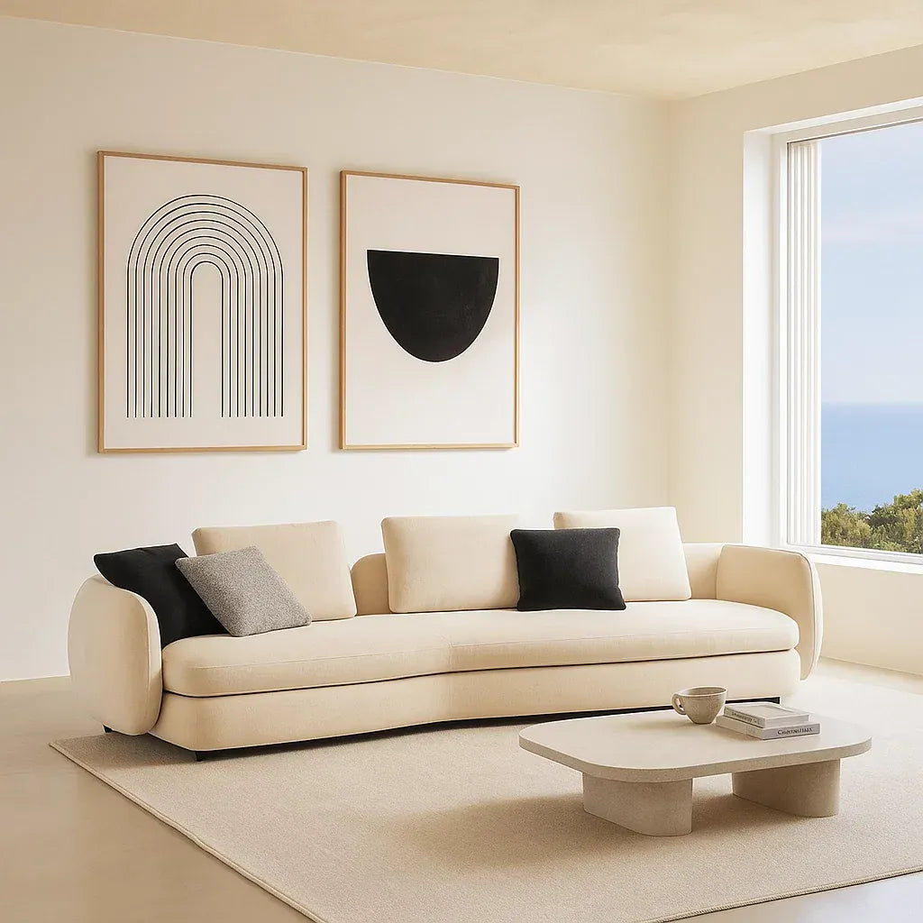 Lieve (SF-12032) - Italian Minimalist Custom Sofa Bespoke in Leather & Fabric picket and rail