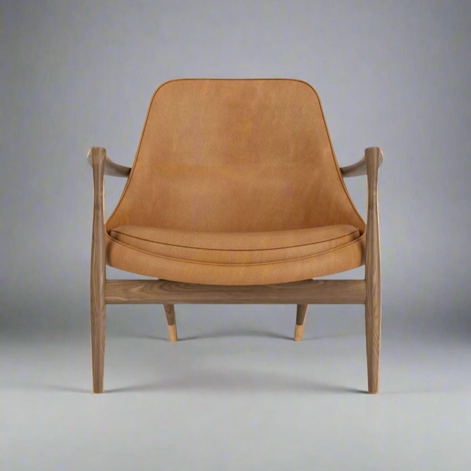 Lily Lounge Chair (CH6205) - Custom Solid Wood American Oak Dining Chair Mid-Century Architect-Inspired Scandinavian Minimalist picket and rail