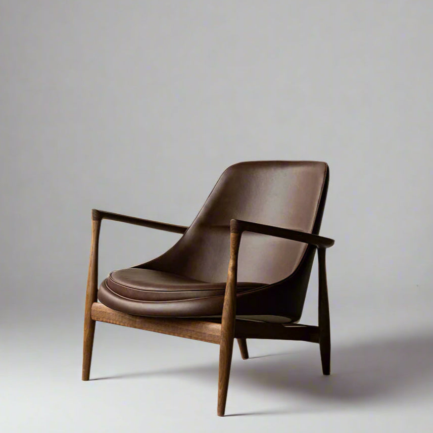 Lily Lounge Chair (CH6205) - Custom Solid Wood American Oak Dining Chair Mid-Century Architect-Inspired Scandinavian Minimalist picket and rail