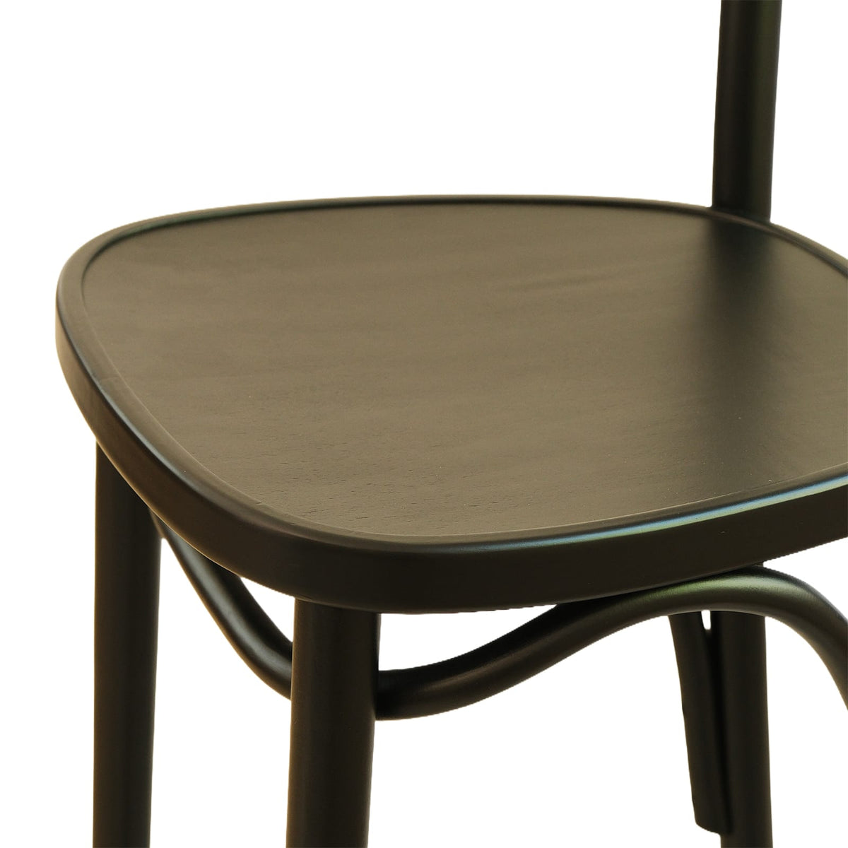 Luna Bar Chair (BS86A) Curved Back Solid Wood American Beech Bentwood Chair - Walnut/Oak/Black picket and rail