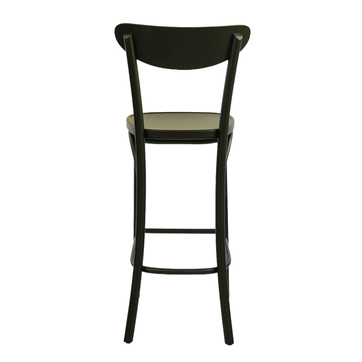 Luna Bar Chair (BS86A) Curved Back Solid Wood American Beech Bentwood Chair - Walnut/Oak/Black picket and rail