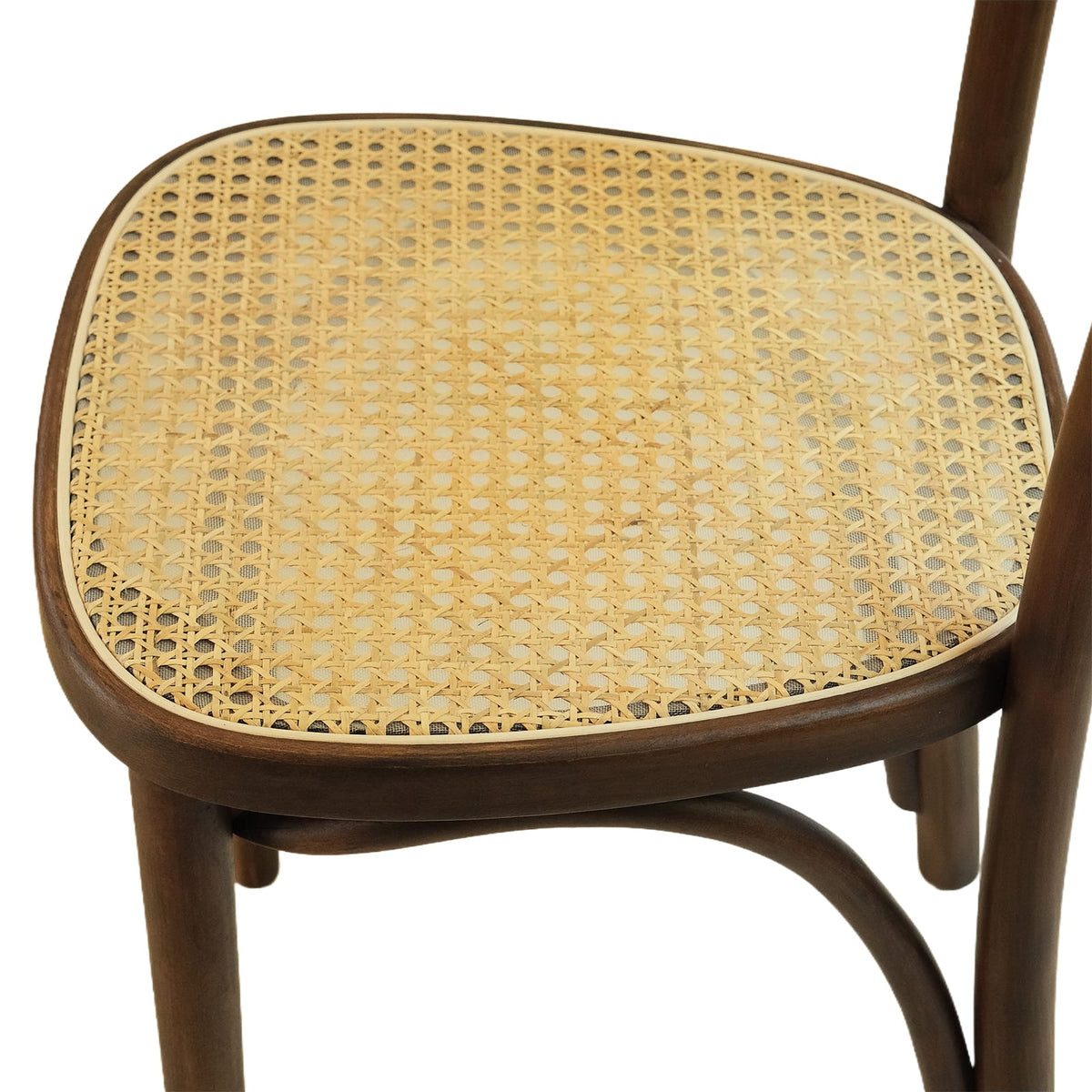 Luna (CH86A) Curved Back Solid Wood American Beech Bentwood Dining Chair - Walnut/Oak/Black picket and rail