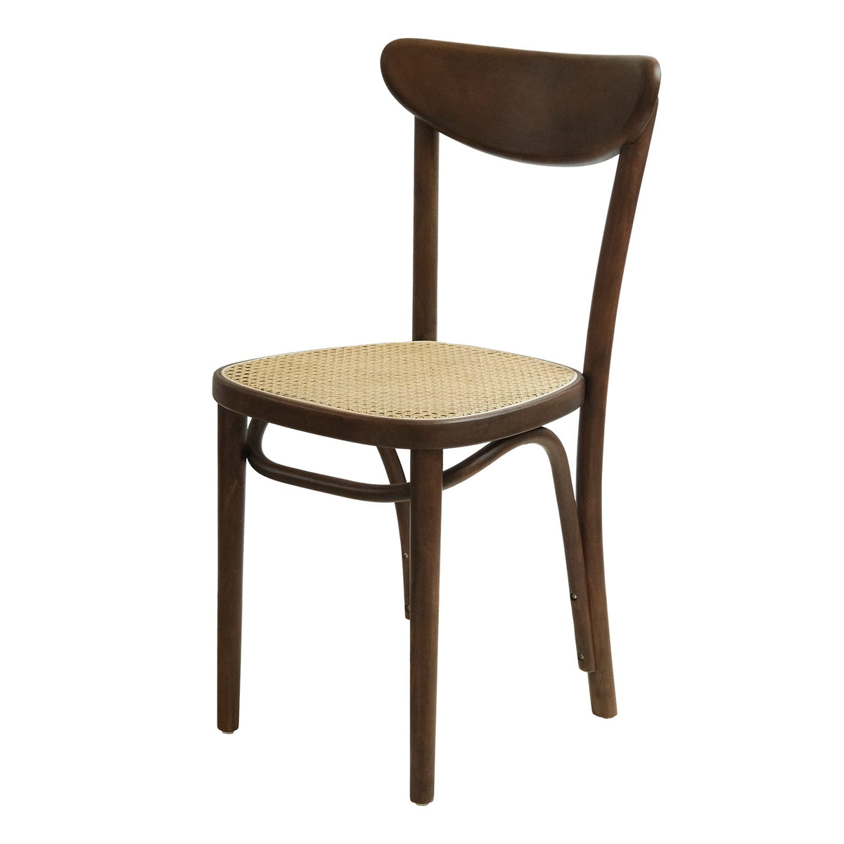 Luna (CH86A) Curved Back Solid Wood American Beech Bentwood Dining Chair - Walnut/Oak/Black picket and rail
