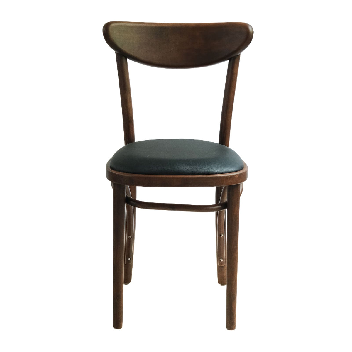 Luna (CH86A) Curved Back Solid Wood American Beech Bentwood Dining Chair - Walnut/Oak/Black picket and rail