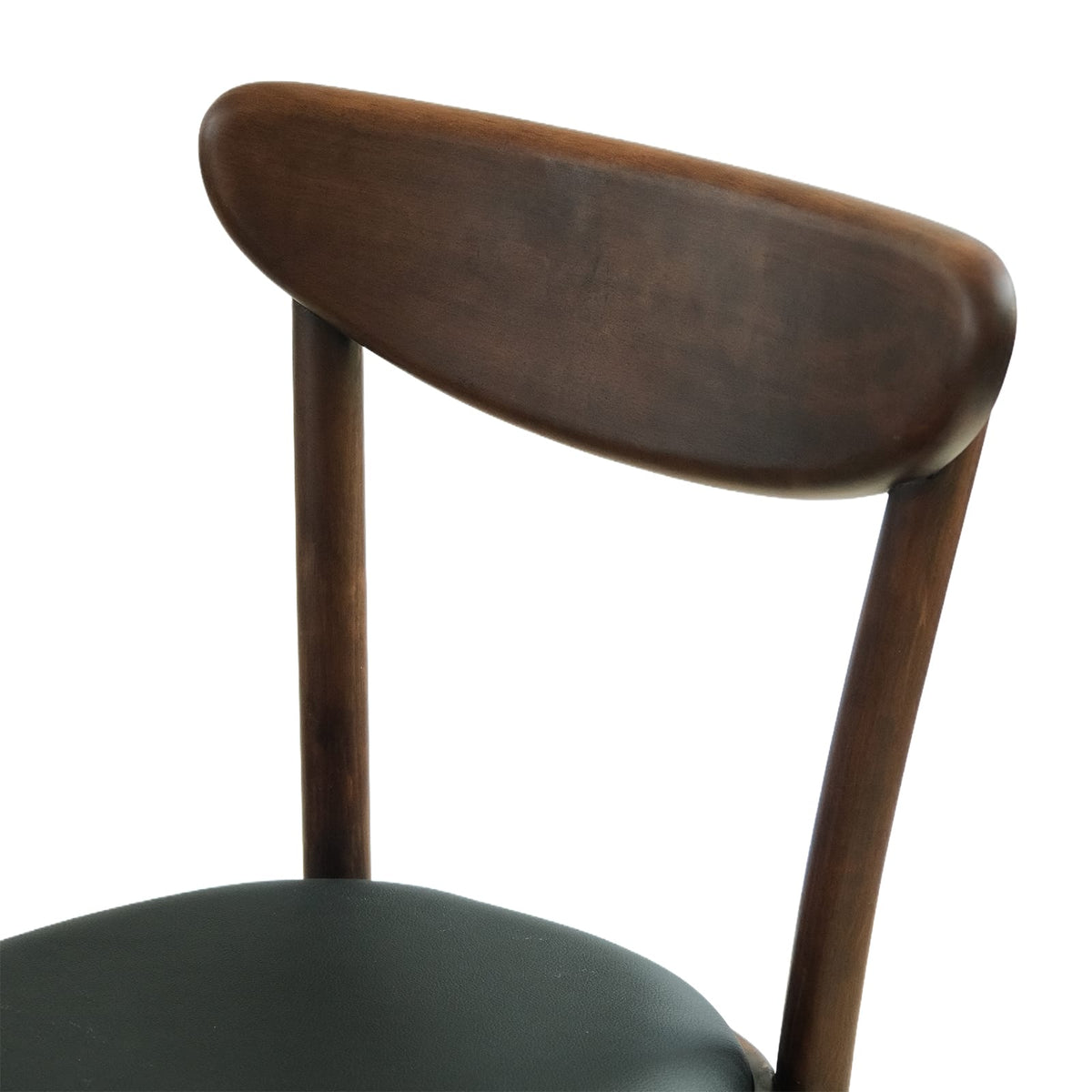 Luna (CH86A) Curved Back Solid Wood American Beech Bentwood Dining Chair - Walnut/Oak/Black picket and rail