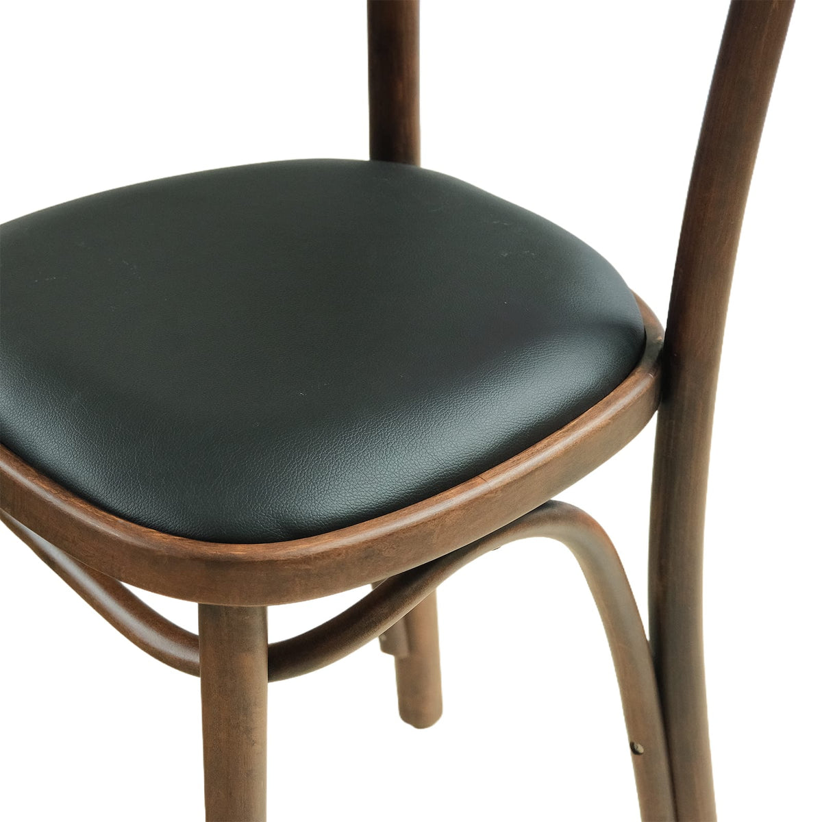 Luna (CH86A) Curved Back Solid Wood American Beech Bentwood Dining Chair - Walnut/Oak/Black picket and rail