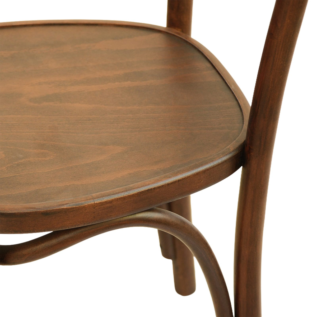Luna (CH86A) Curved Back Solid Wood American Beech Bentwood Dining Chair - Walnut/Oak/Black picket and rail